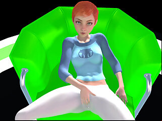 hd videos cartoon Gwen Tennyson Rubbing her Clit: Ben 10 Hentai Parody hentai